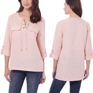 NWT Beautiful Ellen Tracy Champagne Tunic